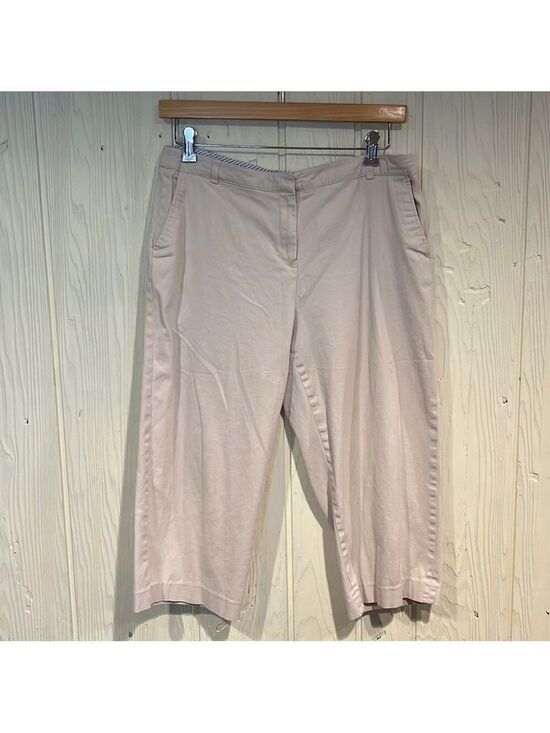 Leslie Fay Pants - Leslie Fay Sport Khaki Wide Leg Capris Size 16